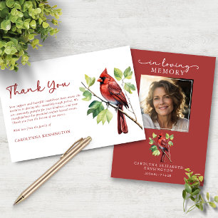 Cardinal Bird Funeral Memorial Photo Merci