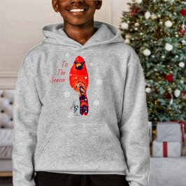 Cardinal Bird In Snowfall Hoodie