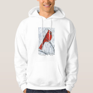 Cardinal dans le sweat - shirt à capuche de neige