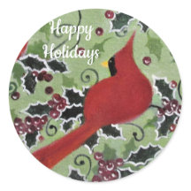 Cardinal de Noël/ autocollant
