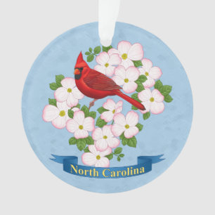 Cardinal d'État de Caroline du Nord Oiseau Dogwood