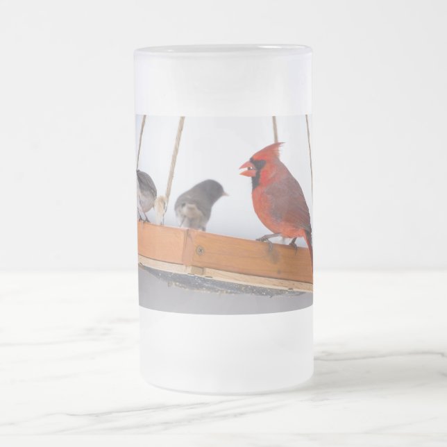 Cardinal et Juncos Gelé Beer Mug (Centre)