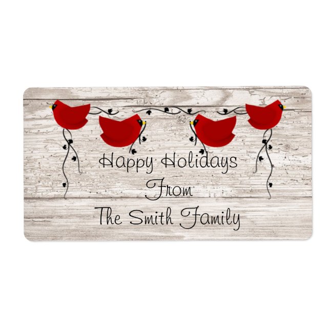 Cardinal Étiquette (Devant)