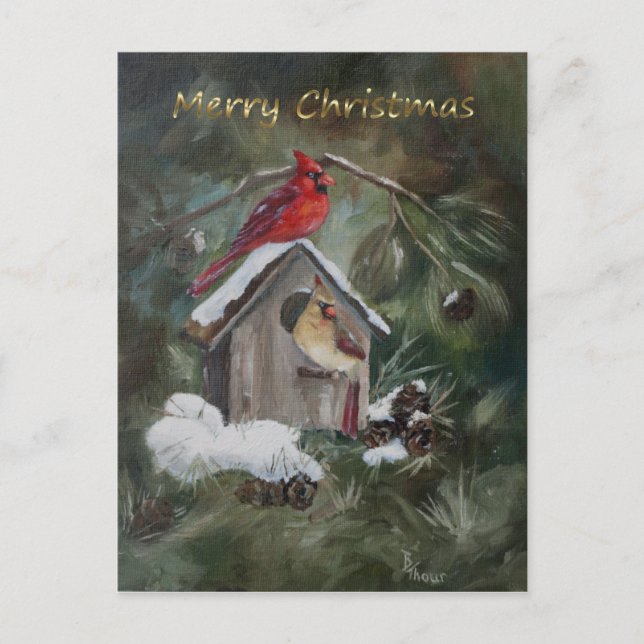 Cardinal Home Sweet Home Carte de Noël (Devant)