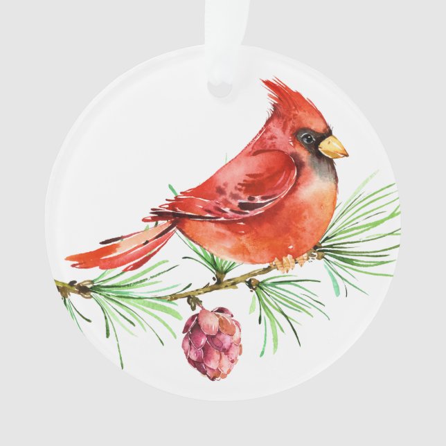 Cardinal - Ornement d'oiseaux rouges (devant)