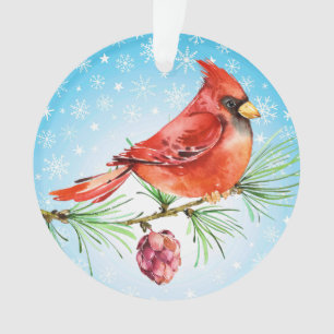 Cardinal - Ornement Oiseau Rouge