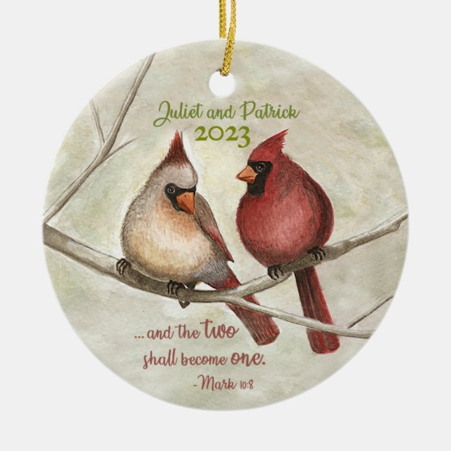 Cardinal Pair Christmas Ornament (Vorne)