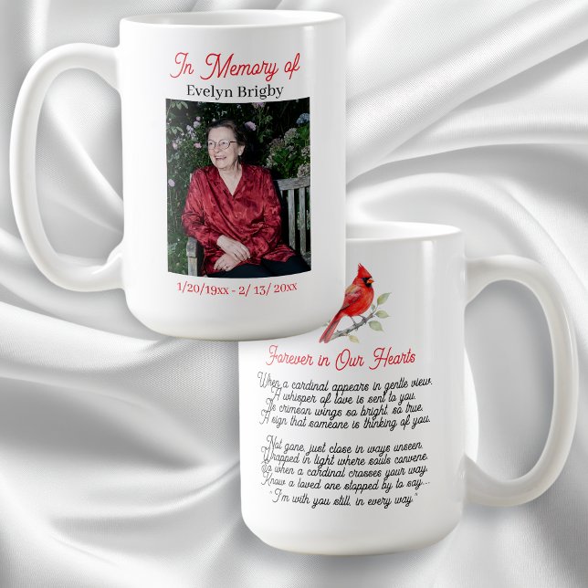 Cardinal Poem Memorial Keepsake  Kaffeetasse (Von Creator hochgeladen)