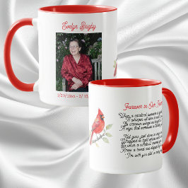 Cardinal Poem Memorial Keepsake  Tasse