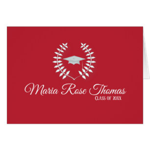 Cardinal Red Grad Merci note (4,25 po x 5,5 po),