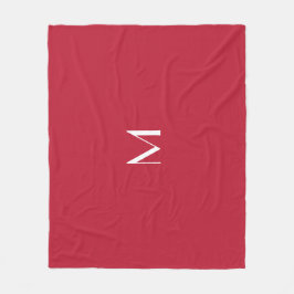 Cardinal red -monogrammed fleecedecke