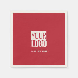 cardinal red with your logo serviette