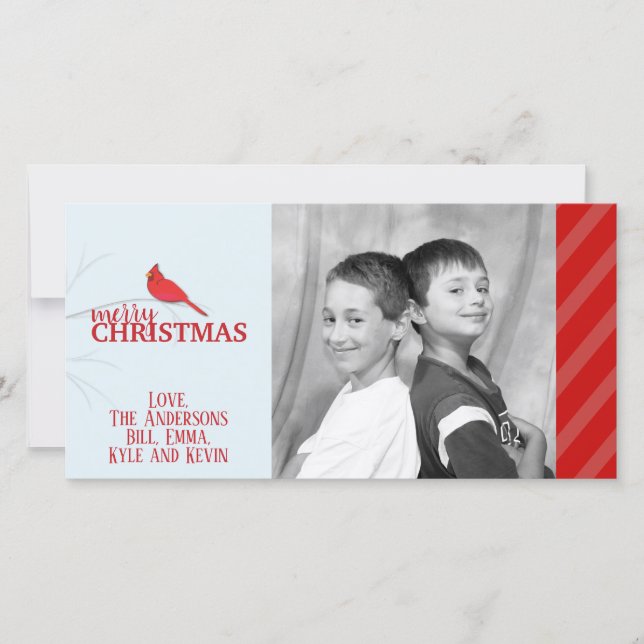 Cardinal Rouge - Carte de vacances photo (Devant)