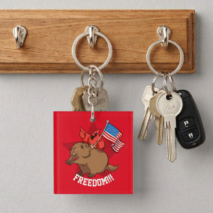 Cardinal rouge excentrique et liberté de marmotte