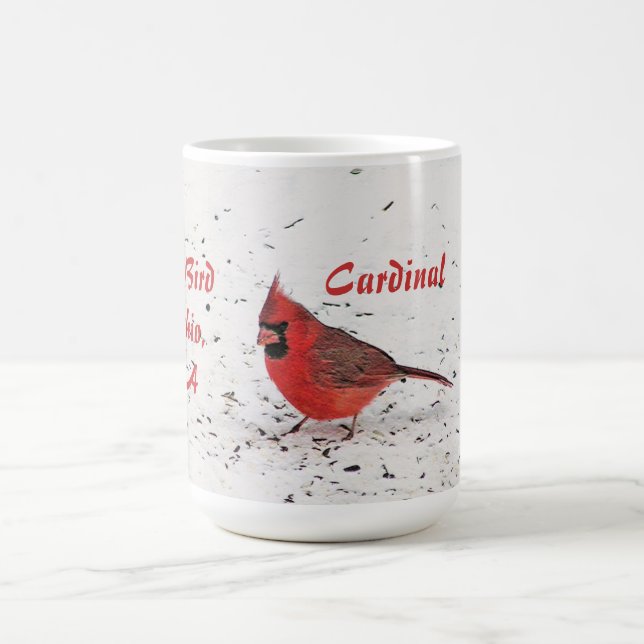 "CARDINAL ROUGE, OISEAU D'ÉTAT DE L'OHIO" MUG (Centre)