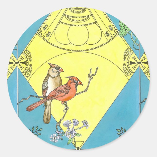 Cardinal Sticker feuille (Devant)