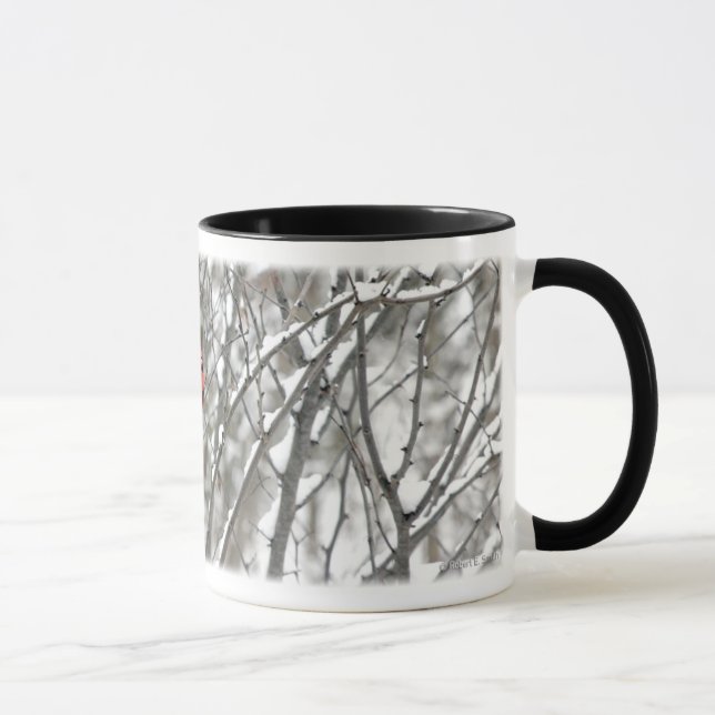 Cardinal sur la tasse de cornouiller de Milou (Droite)