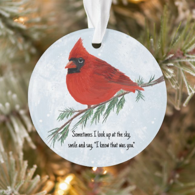 Cardinal Vacances Souvenir Acrylique (Arbre)
