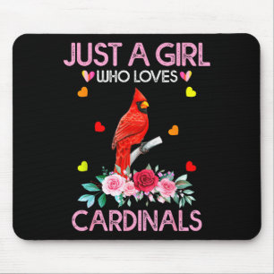 Cardinal-Vogel-T-Shirt für Frauen, nur ein Mädchen Mousepad