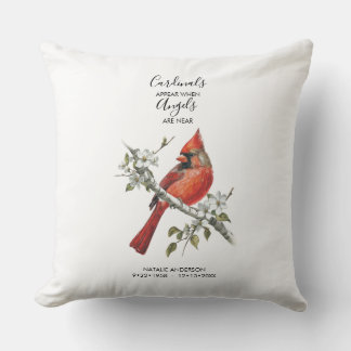 Cardinals appear when angels are near Memorial Kissen