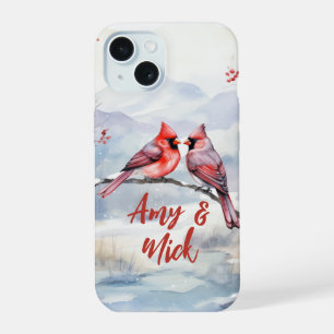 Cardinaux rouges Oiseaux Noël Saint-Valentin