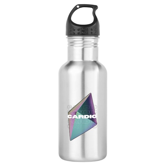 Cardio Edelstahlflasche (Vorderseite)