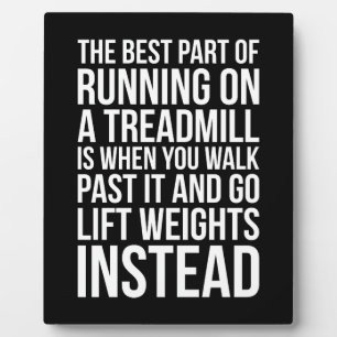 Cardio, Treadmill Running vs Lifting - Funny Gym Fotoplatte