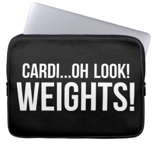 Cardio vs Weights - Funny Novelty Gym Workout Laptopschutzhülle