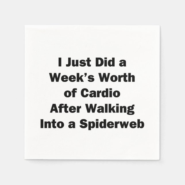 Cardio-Werde der Woche Serviette (Vorderseite)