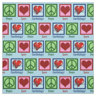 Cardiologin Peace Liebe Cardiology Stoff