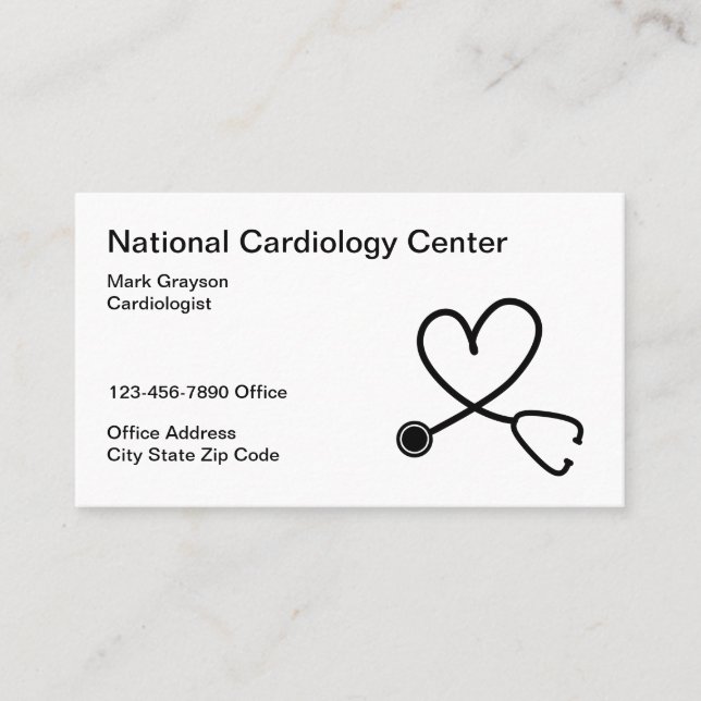 Cardiologiste en médecine Carte de visite en cardi (Devant)