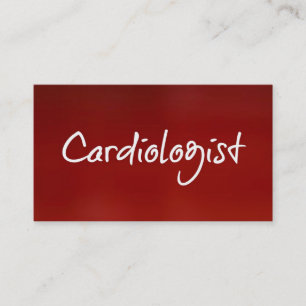 Cardiologue Carte de visite rouge