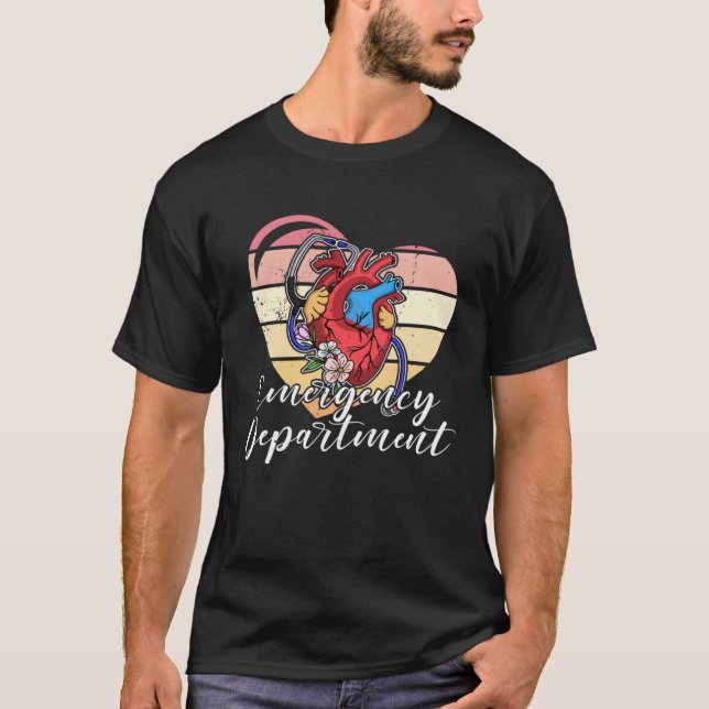 Cardiology Cardiologist Cardiograph Nurse Professi T-Shirt (Vorderseite)