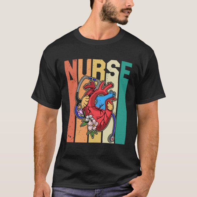 Cardiology Cardiologist Cardiograph Nurse Professi T-Shirt (Vorderseite)