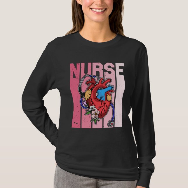 Cardiology Cardiologist Cardiograph Nurse Professi T-Shirt (Vorderseite)