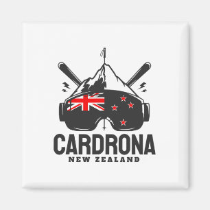 Cardrona Neuseeland Ski Resort Retro-Skifahren Magnet