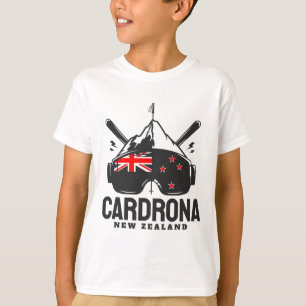 Cardrona Neuseeland-Ski-Resort Retro-Skifahren T-Shirt