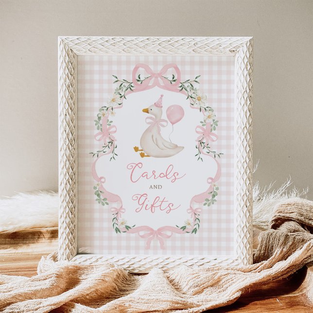 Cards and Gifts One Silly Goose Table Sign Poster (Von Creator hochgeladen)