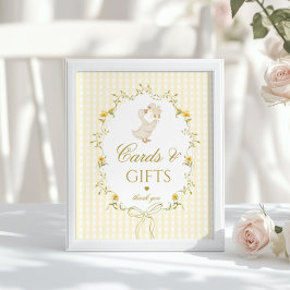 Cards and gifts Silly Goose gender neutral gingham Poster