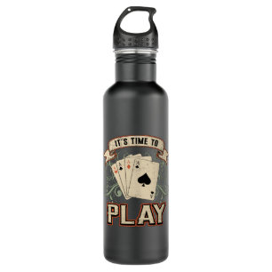 Cards Card Playing Day Poker Ace Casino Game Gift Edelstahlflasche