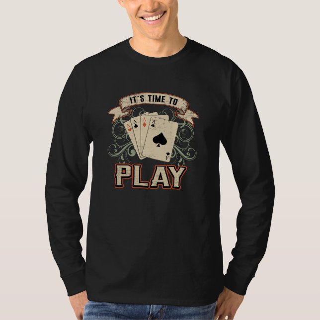Cards Card Playing Day Poker Ace Casino Game Gift T-Shirt (Vorderseite)