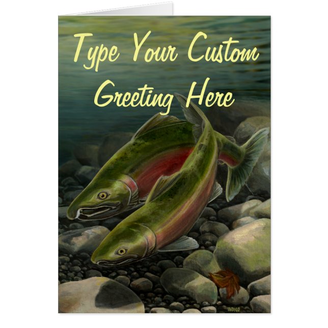 Cards Custom Fishing Card BC Wildlife Art (Vorne)