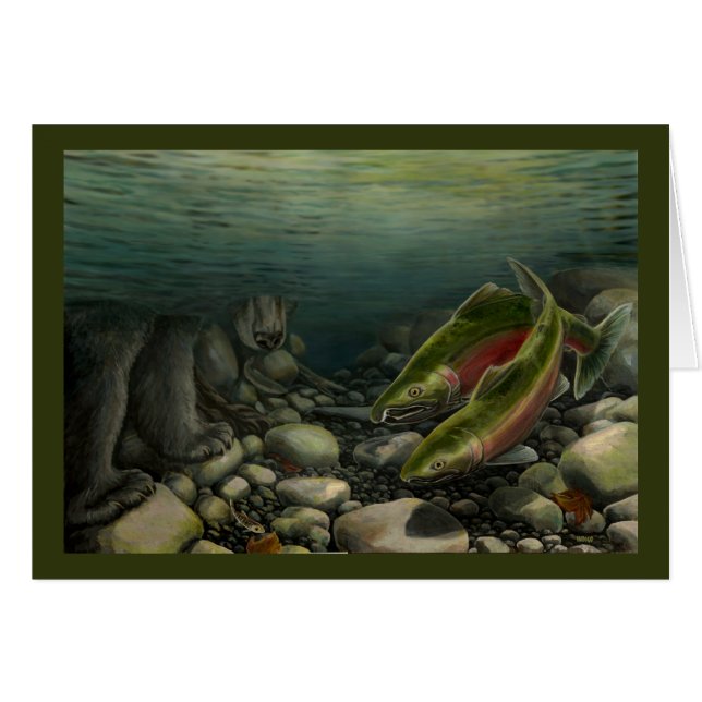 Cards Custom Fishing Card BC Wildlife Art (Vorderseite (Horizontal))