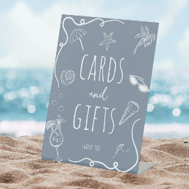 Cards & Gifts Beach Doodle Bridal Shower  Sockelschild
