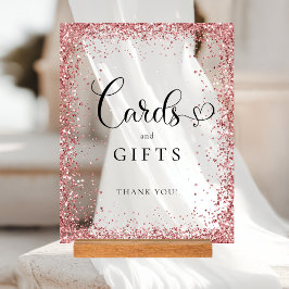 CARDS & GIFTS Copper Glitter Bridal Shower  Acrylschild