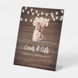 CARDS & GIFTS Cowgirl Boots Brautparty Sockelschild