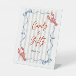 Cards & Gifts Lobster Coastal Bridal Shower Sockelschild