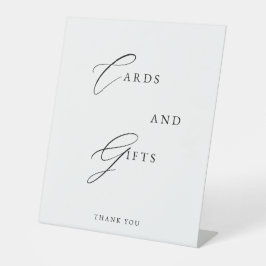 Cards & Gifts Wedding Pedestal Sign Minimalist  Sockelschild