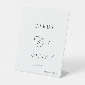 Cards & Gifts Wedding Tabletop Sign | Minimalist Sockelschild