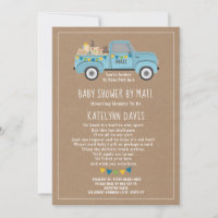 Cardstock Inspiriert Blue Truck Baby Dusche per Po